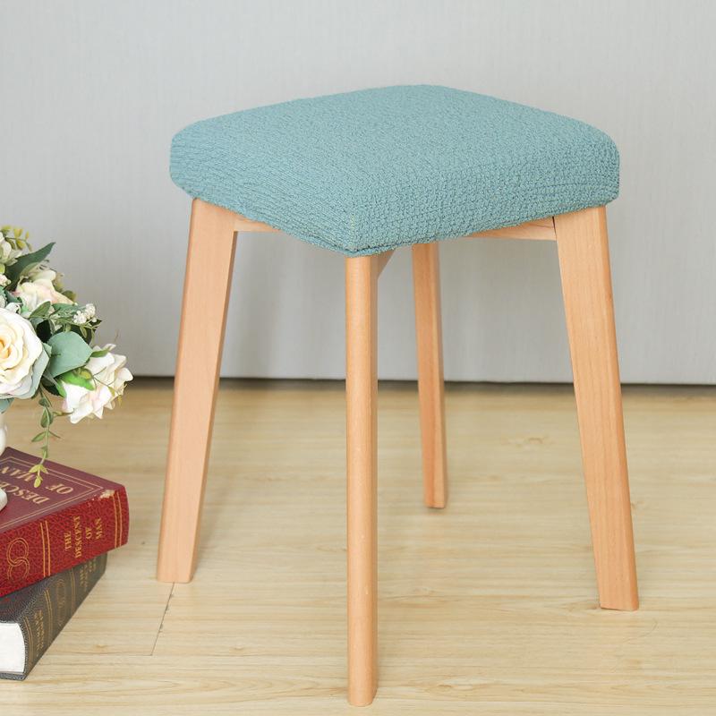 Elastic Square Stool Chair Cover for All Seasons - Modern Simple Design for Home, Office, Dining Table, and Wooden Chairs