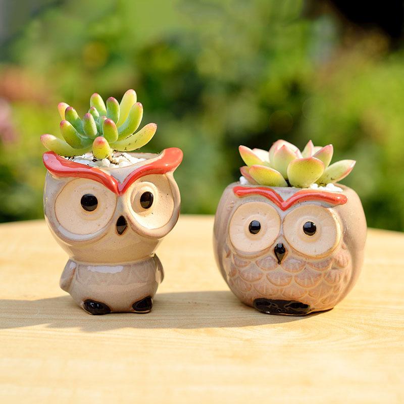 Nordic Garden Supplies Decoration Creative Succulent Owl Flower Pot Pastoral Cute Animals European Style Household flowerpot