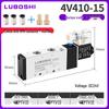 220V Pneumatický solenoidový ventil 4V410-15: 8mm Konektor, 2-polohový 5cestný řídicí ventil pro válec, 24V Směrový pneumatický ventil.