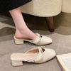 Mid-heel, Chunky Heel, Half-heeled Sandals, New High-heeled Anti-slip Women's Shoes Devotion
