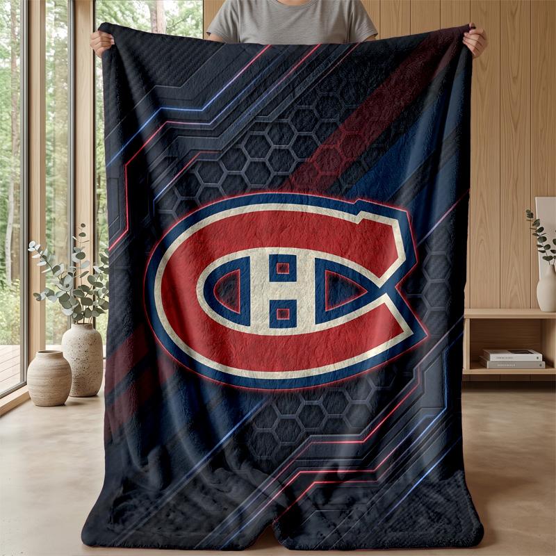 Montreal Canadiens Flanell Fleece Decke Gemütlich Warm Überwurfdecke für Sofa Bett Reise Ganzjahresgebrauch