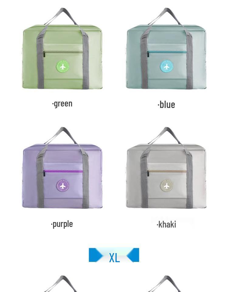 Women's Foldable Short-Distance Travel Bag with Trolley Functionality