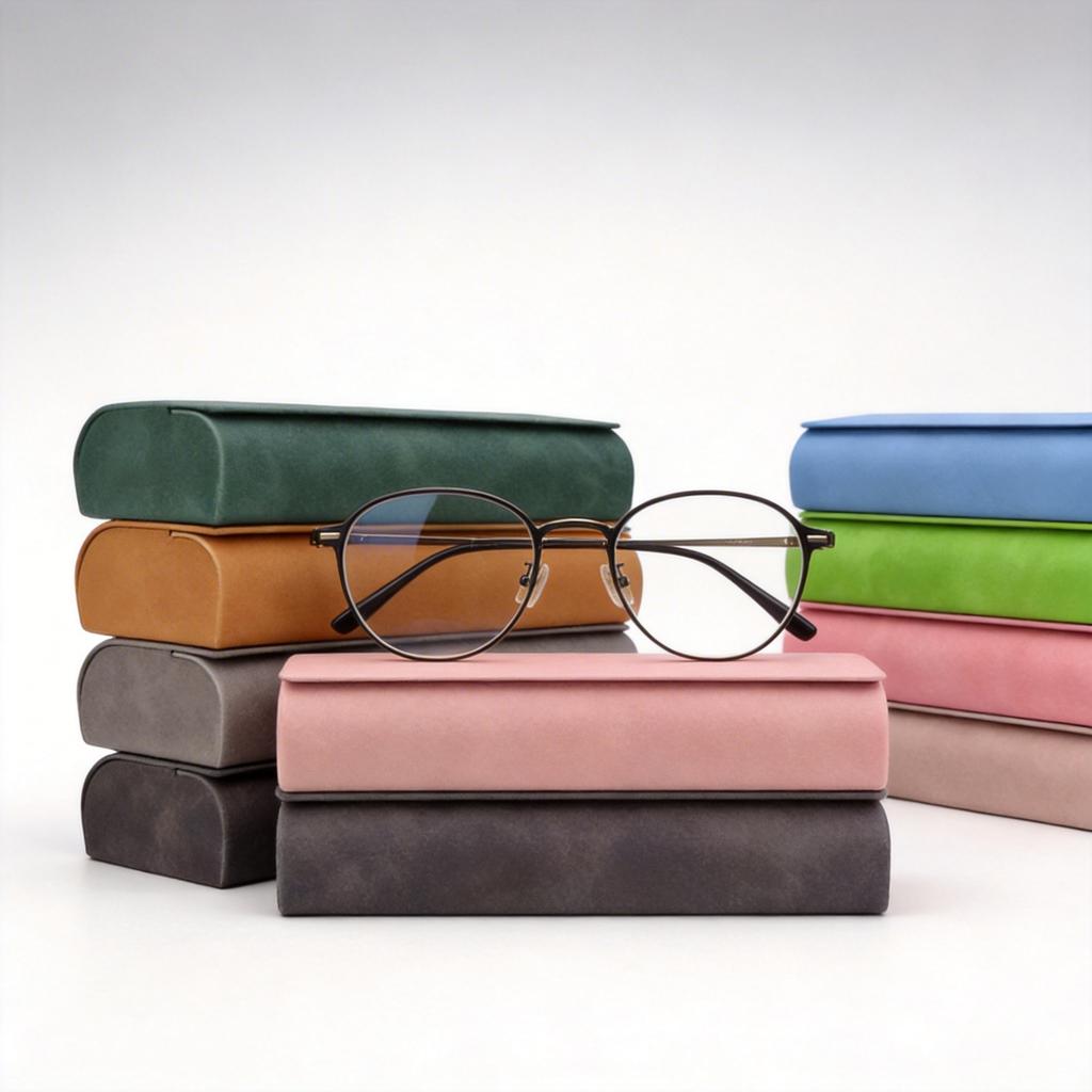 Simple Pu Leather Glasses Box For Men Women Pressure Resistant Myopia Presbyopia Sunglasses Box Portable Reading Glasses Case