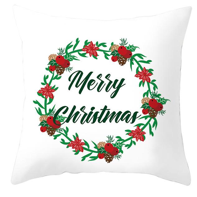Christmas Elk Pillow Cover Home Gift Cushion Cover Fabric Sofa Pillow Cover