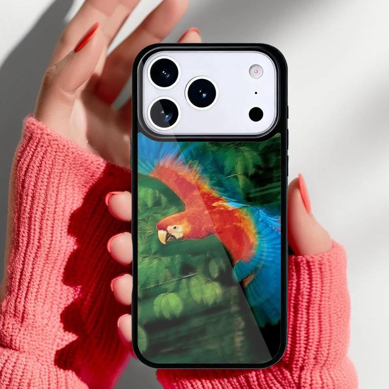 Cute Adorable Parrot Bird Phone Case for iPhone 17 16 15 14 13 Pro Max Back Cover for 12 11 Pro Coque
