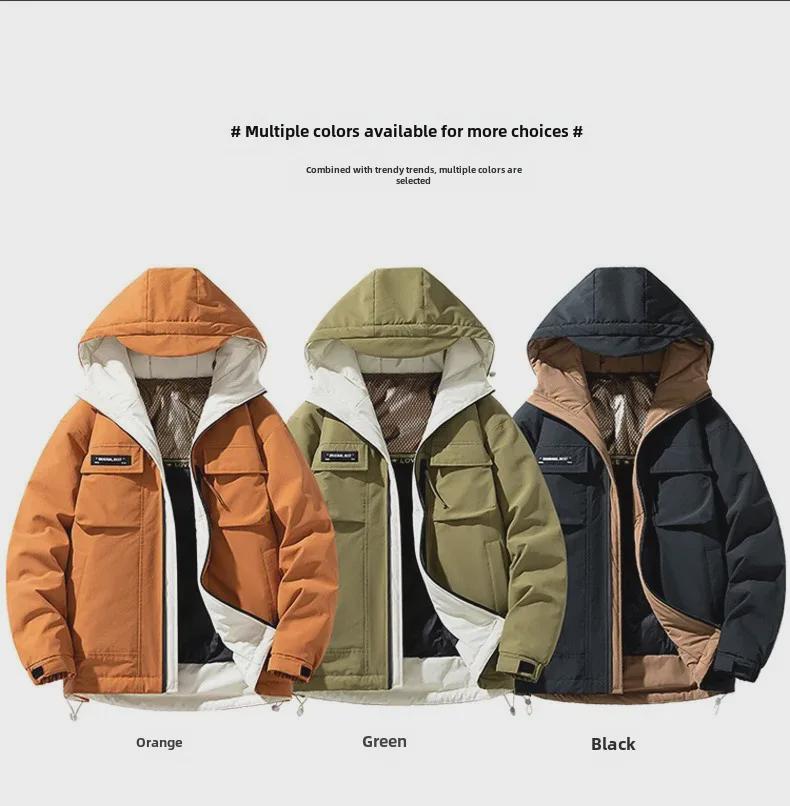 Men's Down Jacket 2023: High-Quality 90% White Duck Down, Short and Trendy, Sizes L-9XL.