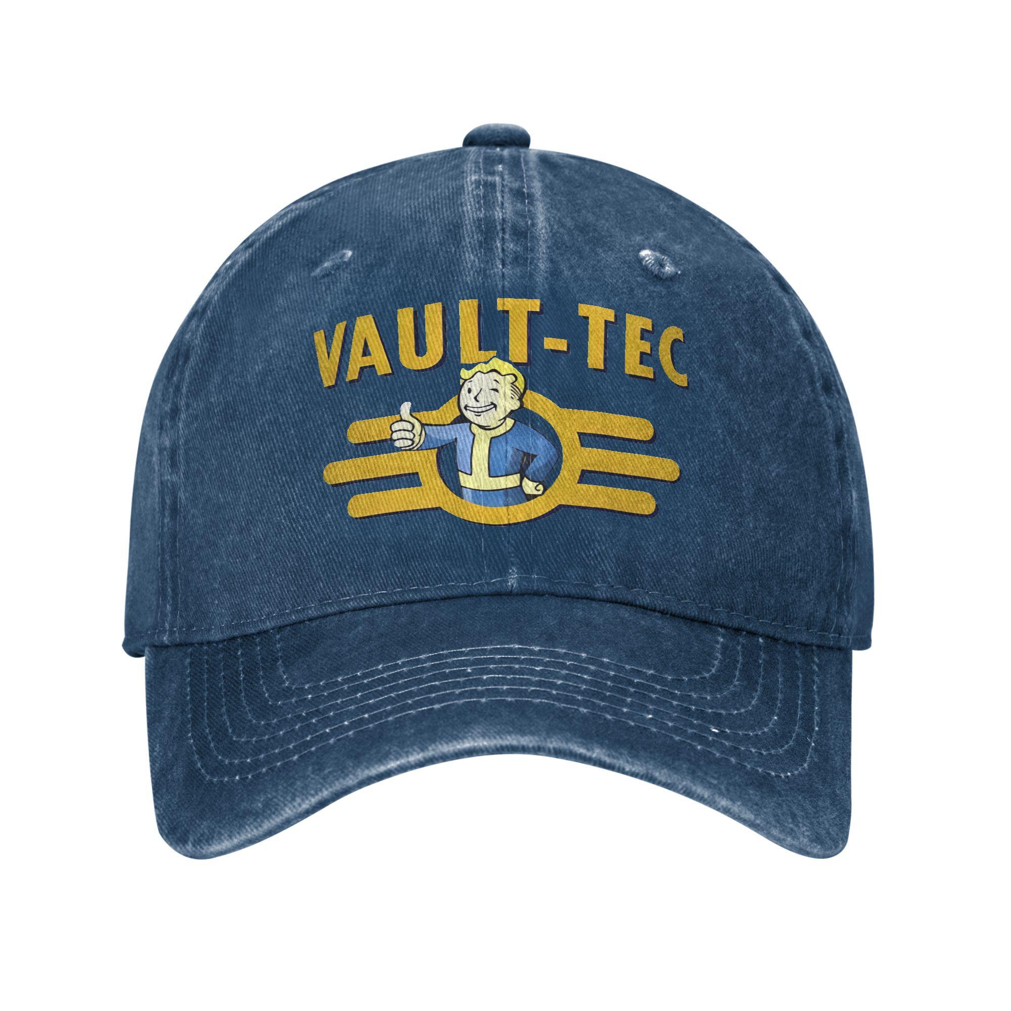 Vault-Tec Trucker Hüte Outfits Für Unisex Baseballkappen Mode Kopfbedeckung Kappe Verstellbar Adjustable navy blau