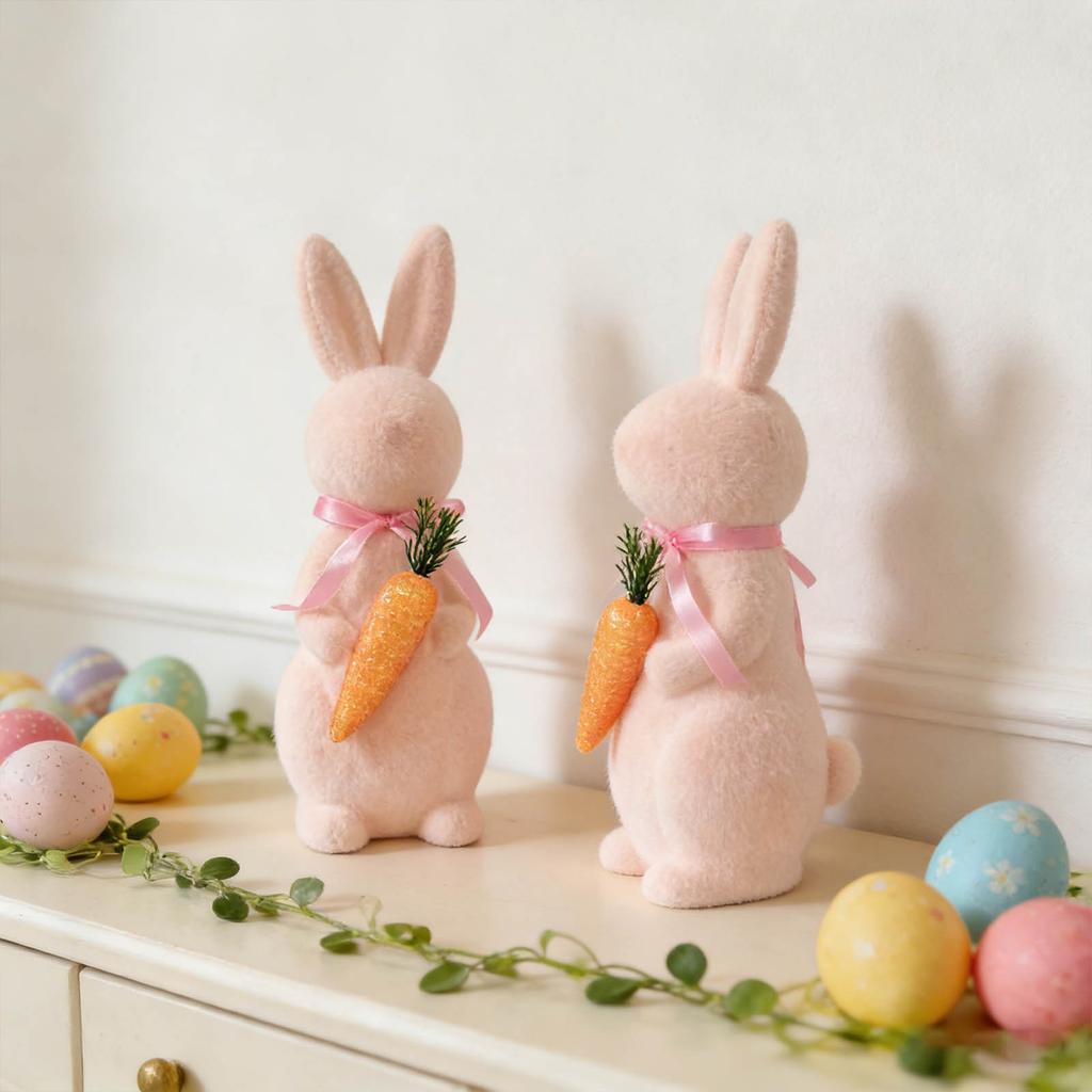 Velvet Easter Decoration, Spring Table Decoration, Central Display Item (indoor), Easter Family Party Decoration.