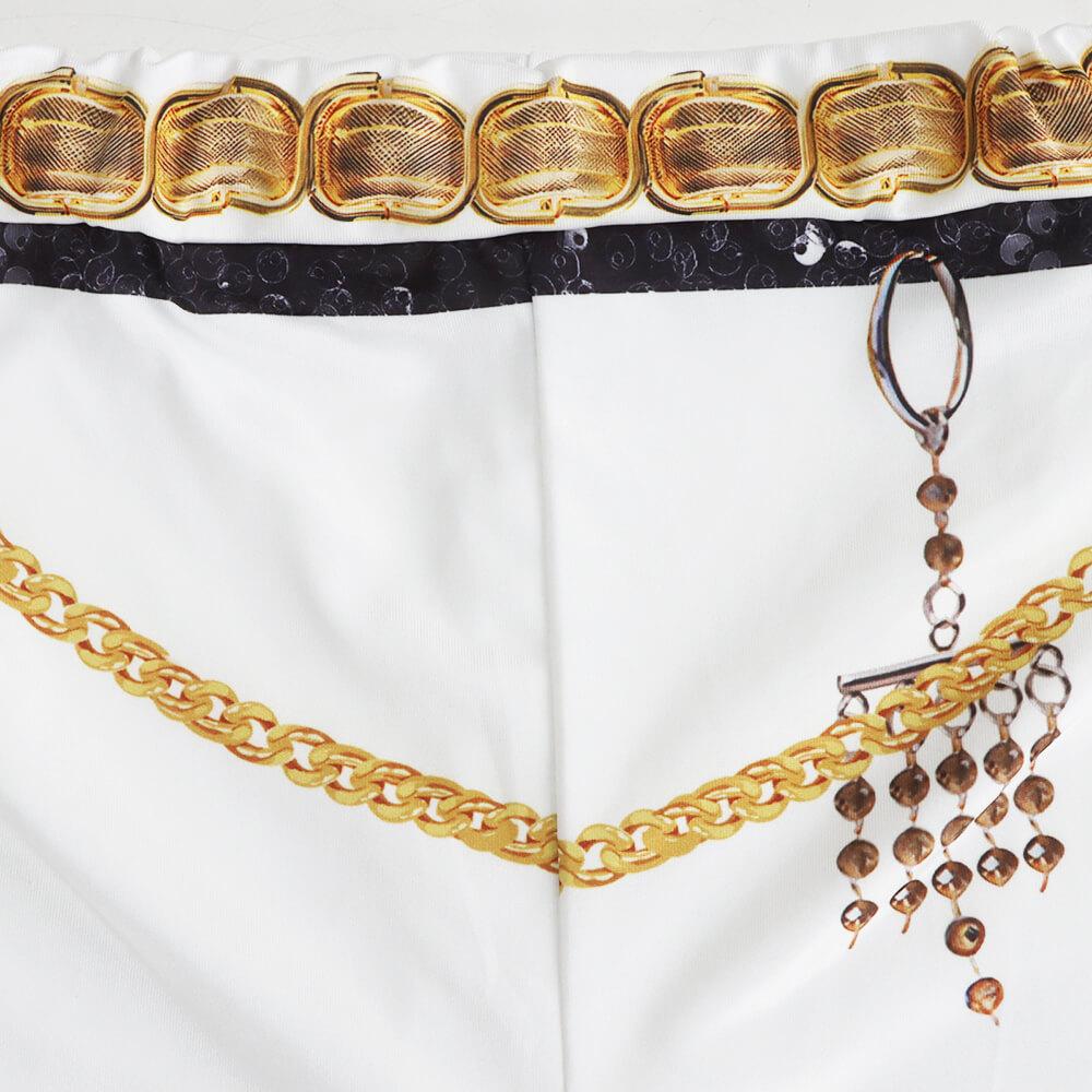 Dětské Rumi Zlaté jevištní oblečení Cosplay kostým Lovec démonů Maškarní šaty Hra na role Halloween Karnevalová párty Oblečení