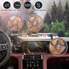 Car Fan 360° Adjustable 3 Head Air Fan Automotive Electric Fan USB/12V/24V Fan 2 Speeds Car Silent Fan For Home Desk Office&Car