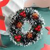 2pcs Artificial Hanging Ornament Exquisite Candle Holder Christmas Wreath Pendant  Photography Props