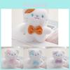 Adorable Bow-tie Plush Cat Keychain Soft Pp Cotton Stuffed Animal Toy Pink