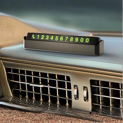 Car Dashboard Telephone Number Plate Universal Glow Car Temporary Parking Card Plate Glow Hide Phone Number Plate