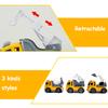 3 Kinds Inertial Engineering Vehicles Mini Model Toy Diecast Alloy Excavator Crane Bulldozer Pull Back for Boy Toys Gift for Kid