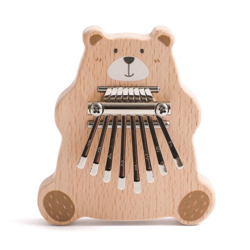 

Baby Wooden Kalimba Xylophone Montessori Toys Set Musical Rattle Piano Bear Percussion Instruments Toy for Newborn Education Toy