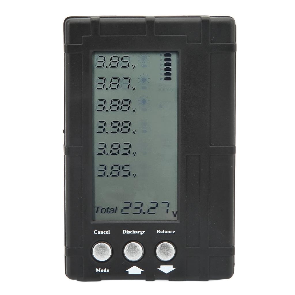 3 i 1 Batterikapasitetsmåler Balanserer Utlader Digital LCD-skjerm Batterimåler for Modell