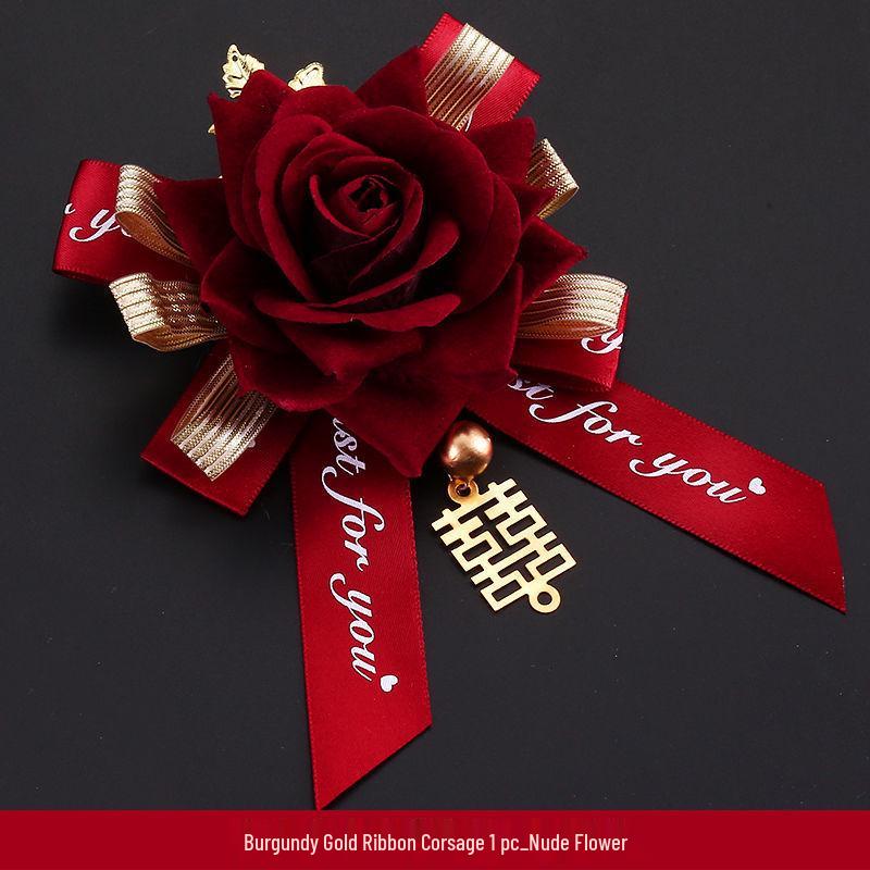 Набор свадебных бутоньерок для невесты, жениха, подружек невесты и шаферов