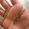 Women Pendant Necklace Cross Shaped Simple Style Accessories for Daily Party Versatile Gold Color/Silver Color Jewelry