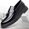 Leather Casual Shoes Men Shoe Metal Buckle Tassel Loafers Black Men's Casual Shoes Formal Shoe for Weddings Parties Shoes
