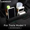 Armrest Rear Storage Box Console Under Seat Organizer Drawer Holder for Tesla Model Y Interior Modification Car Accessories Case