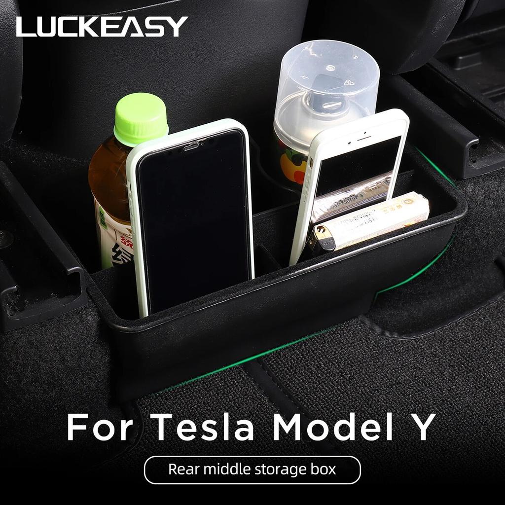 Armrest Rear Storage Box Console Under Seat Organizer Drawer Holder for Tesla Model Y Interior Modification Car Accessories Case