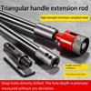 Heavy Duty Steel Drill Adapter Fastener Triangular Shank Extension Rod For Secure Drilling Power Accessories