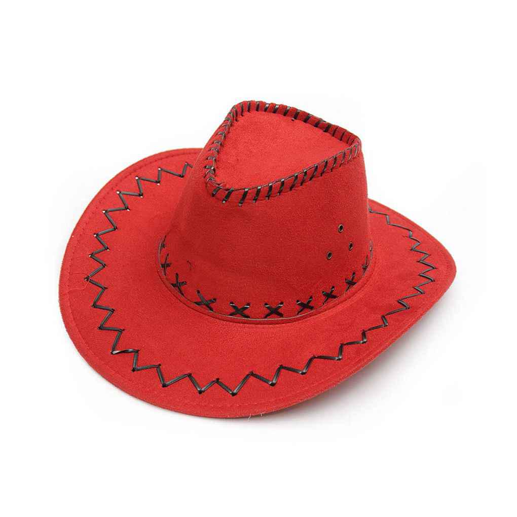 Unisex Cowboy Bucket Brim Western Knight Hat with Cord Felt Fancy GL