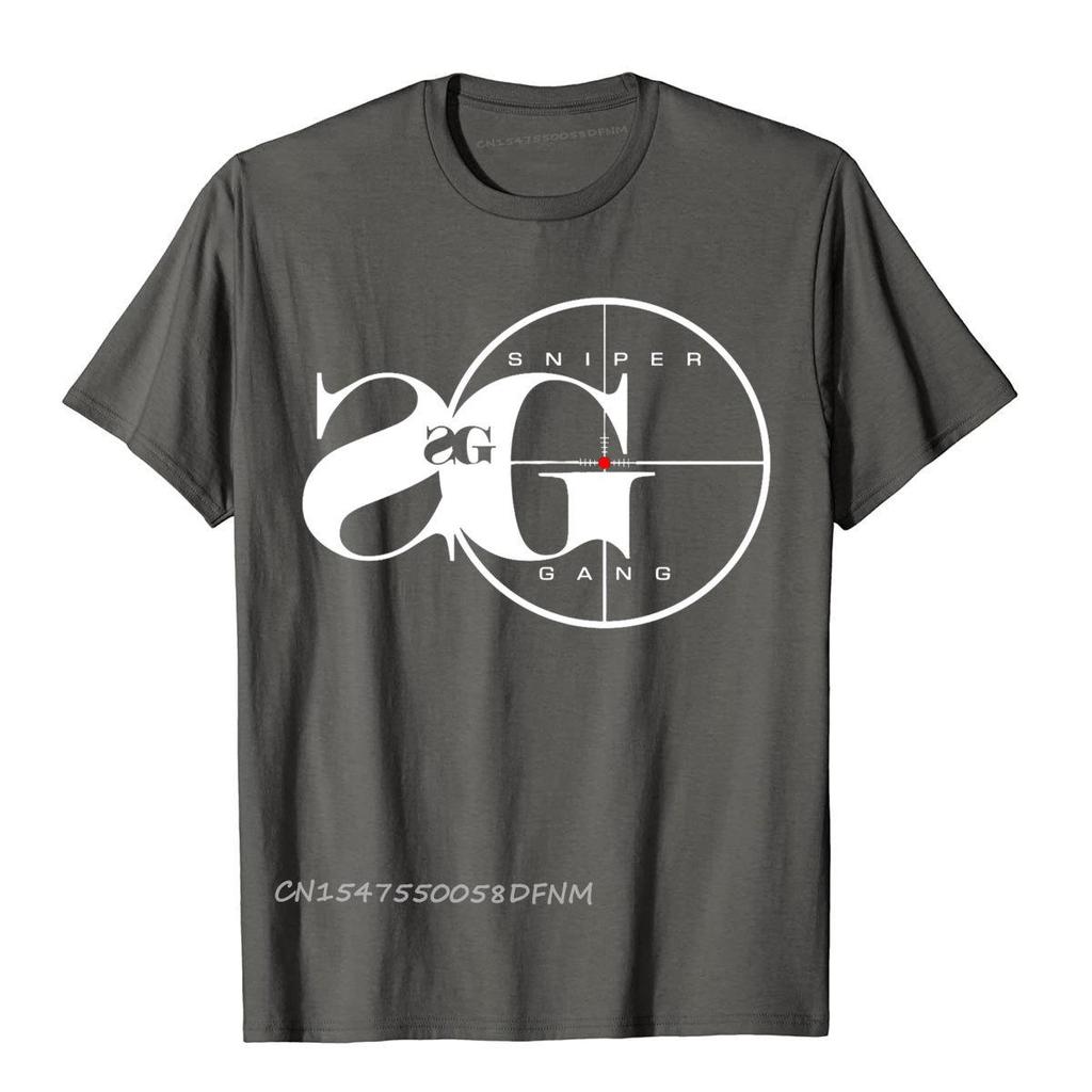 Sniper Gang Happy Anjar Premium Baumwolle Tops & T-Shirts für Herren Fitness Top T-Shirts Lässig Lustig