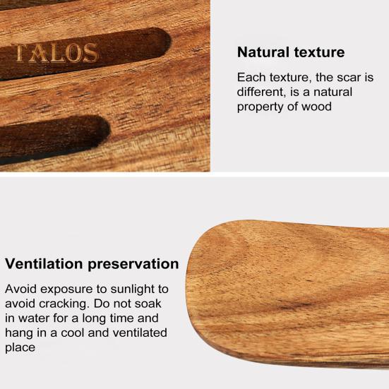 Dřevěná špachtle na vaření Teaková špachtle Nádobí na míchání Míchání Servírování Tepelně odolné lžíce na těsto Snadno se čistí Kuchyňské nástroje