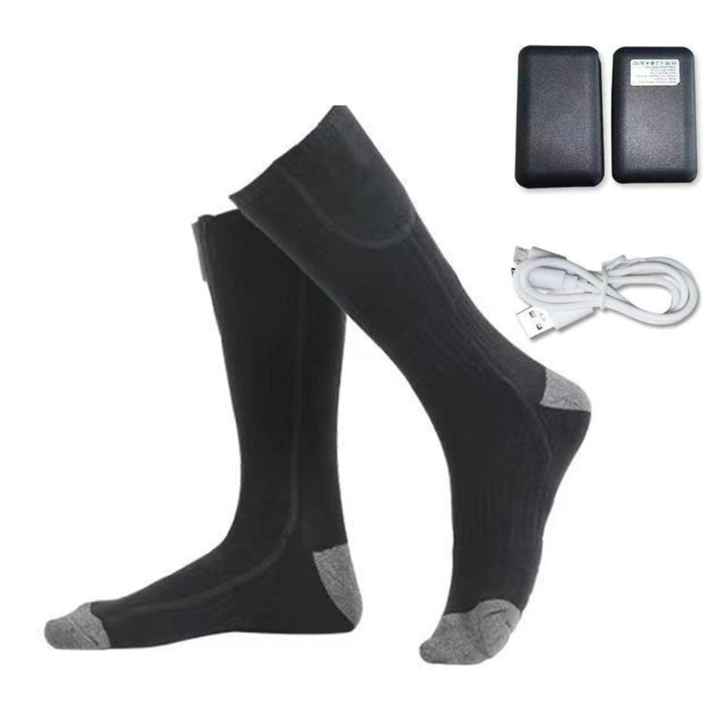 2200/4000mAh Winter Heated Socks Men Women Thermal Heating Foot Warmer Electric Stockings with 3 Levels Temperature
