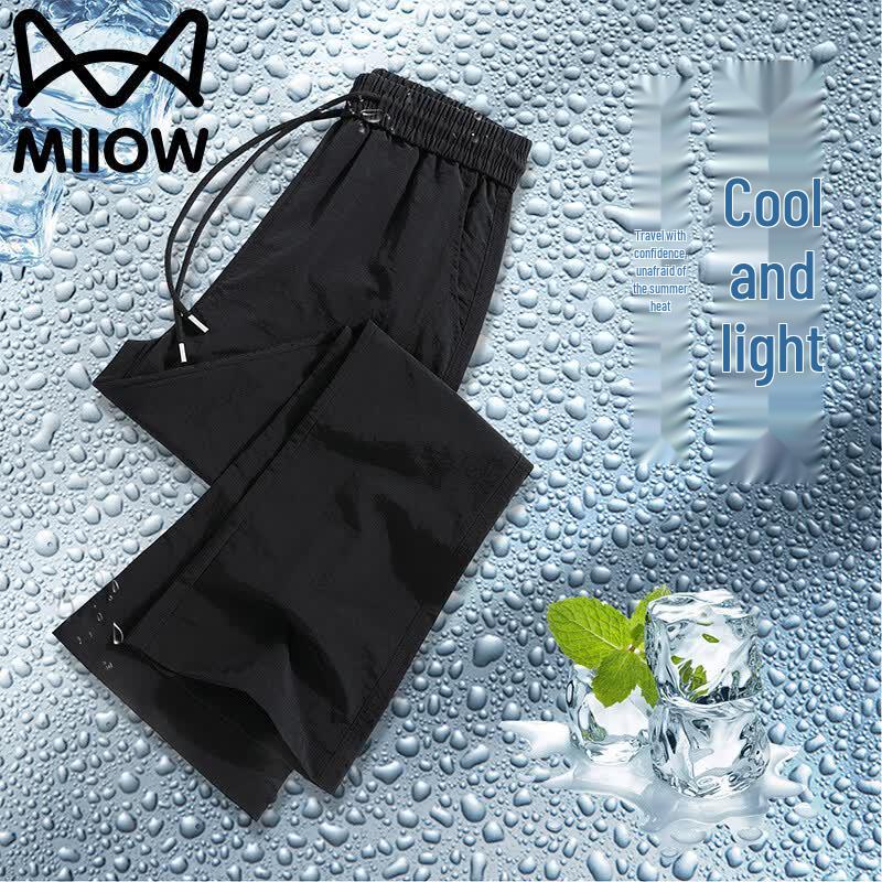 MiiOW Men s Ice-Feel Quick-Dry Straight Casual Pants S