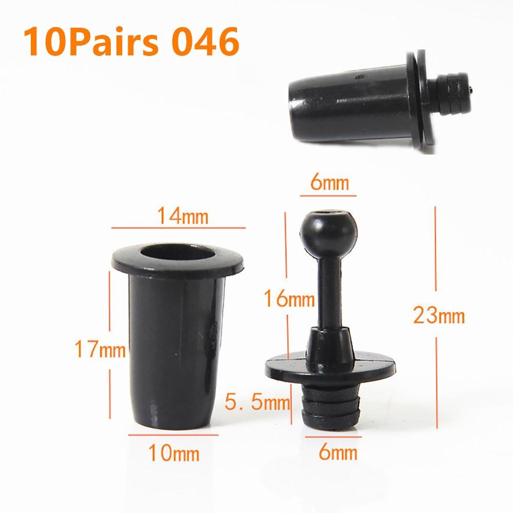 10Pairs Screw Clip Speaker Grill Pegs Kit DIY Plastic Audio Speaker Buckles Pin Type Ball Socket Net Cover Buckles
