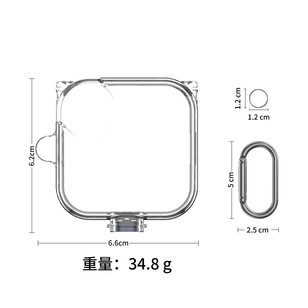 FINON for CMF by Nothing Buds Pro 2 Case, Earphone Case with Strap, Stylish and Simple Clear Case (Clear)