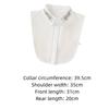 White Chiffon Detachable Collar Rhinestone False Collar Elegant Fake Collar  Women