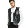 Multipocket Winter Plus And Autumn Velvet Leather Vest Mens Warm Leather Waistcoat