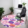 1 Stück Stuhlteppich mit Donut-Muster für das Büro, weiche Flanell-Überwurfmattte, perfekt für das Büro, Feiertagsparty-Dekoration Wahl yy260209078