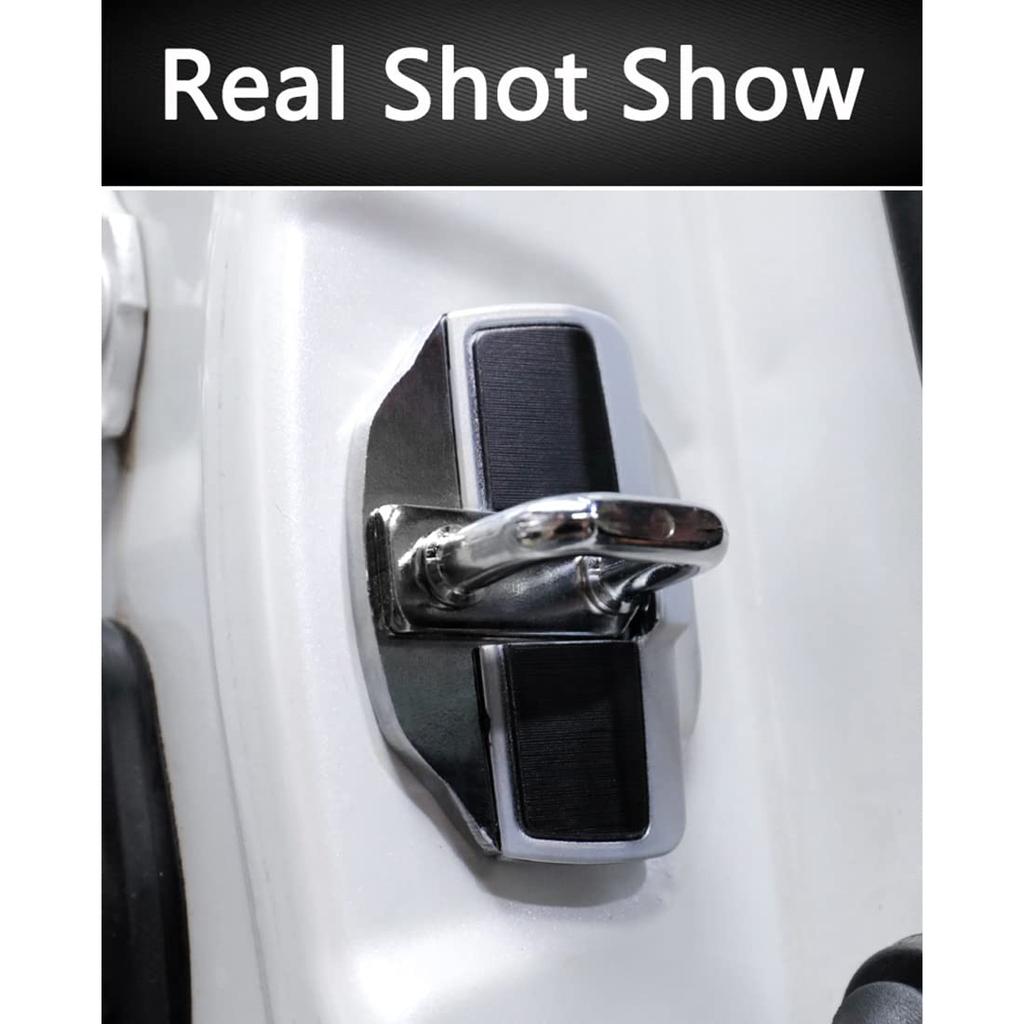 Ahvqevn Car Door Lock Buckle Upgraded Stabilizer Cover Latch Stopper Series for Eliminating Abnormal Space 2-Pack -