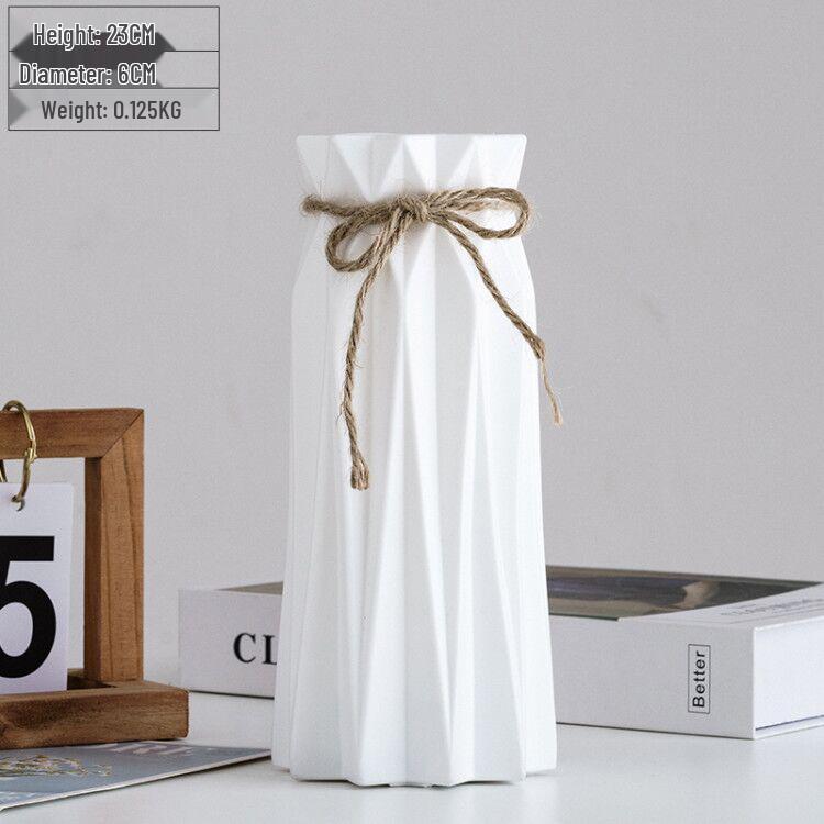 

Маленькая ваза из белого пластика в скандинавском стиле - Минималистичный декор для цветочной композиции для дома для гостиной