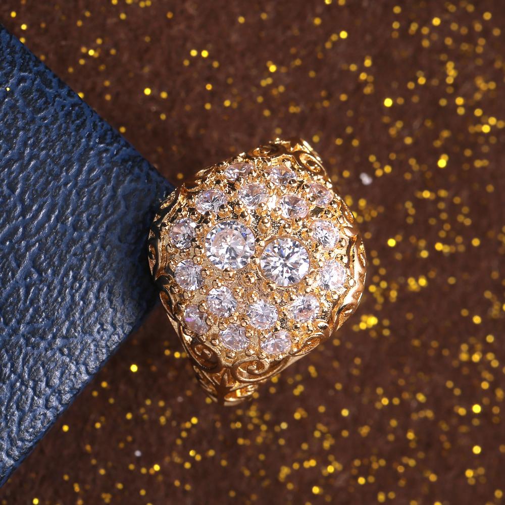 Xiaomi Huitan Full Sparkling CZ Women Ring Romantic Gold Color Wedding Luxury Lady Accessories Trendy Party Anniversary Jewelry Gift