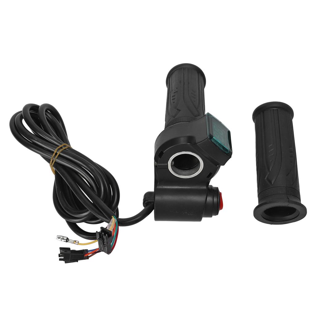 1Pair Handlebar Throttle Twist Grip Twist Throttle Accelerator Handle Grip with Red Font Display