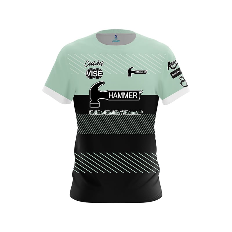Neues Herren Hammer Eiswaffel-Kegel-Split-Print Bowling-Trikot Kurzarm Performance Sport-T-Shirt Fan Lässige Streetwear Oberteile