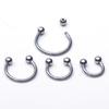 Stainless Steel Horseshoe Septum and Lip Ring Piercing Jewelry