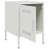 Nightstand White 36x39x50.5 cm Steel