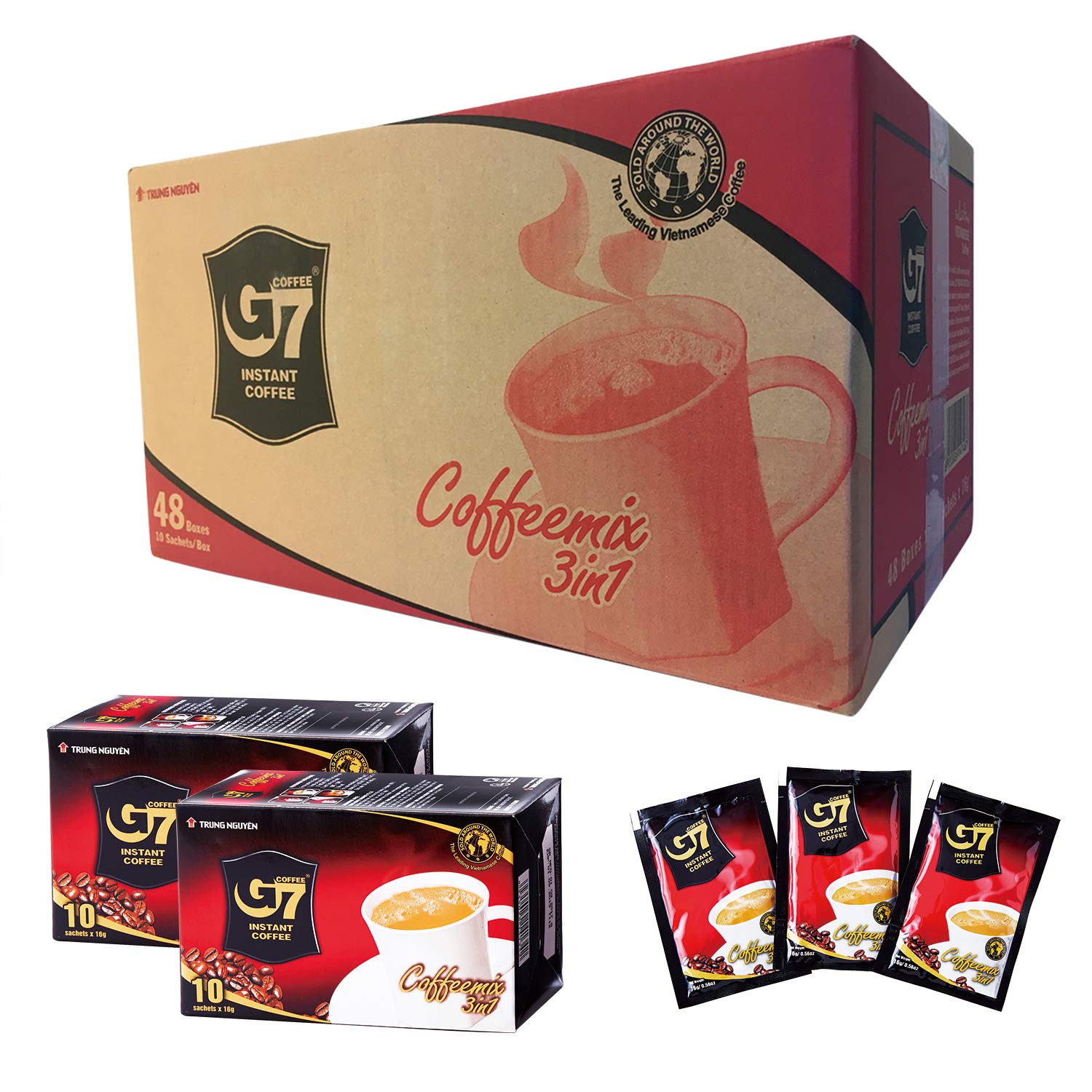 

G7 Coffee 3in1 10 пакетиков x 48 шт. 480 пакетиков Растворимый [Официальный] (Придерживаться)