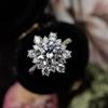 Cao Shi Trendy Snowflake Zirconia Ring – Korean Design Women's Jewelry Gift
