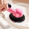 With Detergent Dispenser Dish Brush Long Handle Scrub Brush Kitchen Cleaning Brush  Kitchen Use