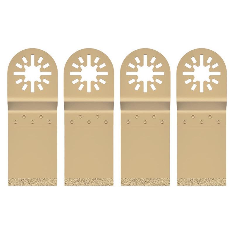4-Piece Carbide Oscillating Saw Blades for Cutting Brick, Cement, and Grout