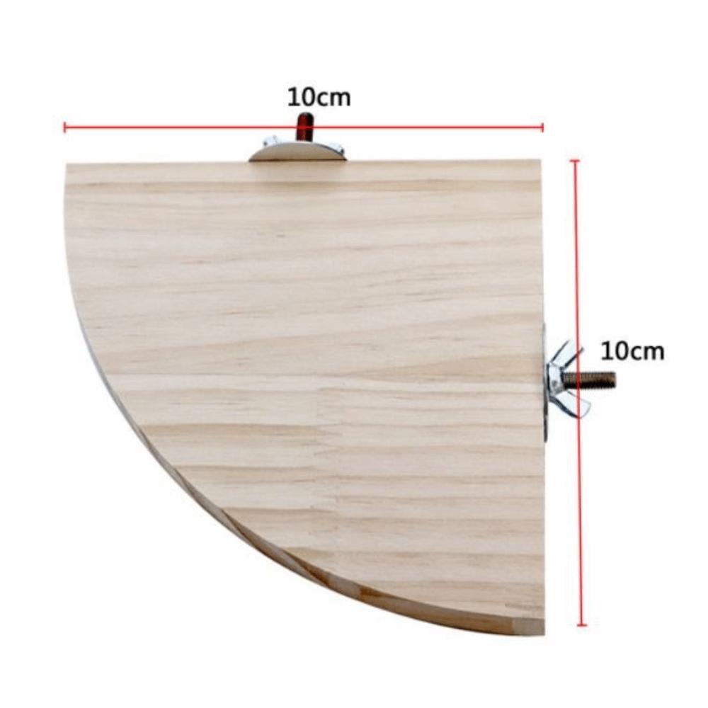 Sortierte Größen Vogel Sitzstange Plattform Holzmaterial Holzständer Papageien Sitzstange Ecke Haustier Lebensraum
