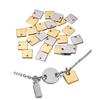 20-50 pz/lotto Pendenti Quadrati in Acciaio Inossidabile Ciondoli Fatti a Mano Per Bracciale Fai da Te Collana Forniture Accessori per Creazione Gioielli