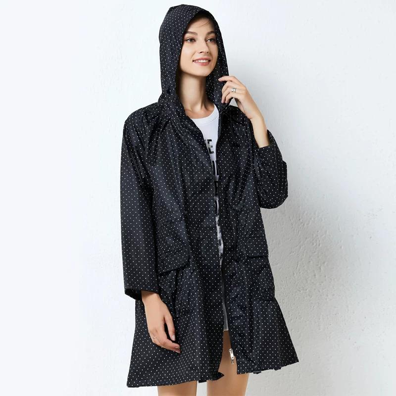 Raincoat Adult Outdoor Travel Walking Girl Student Fashion Lightweight and Thin Type Waist-Tight Waterproof Short Outwear Poncho